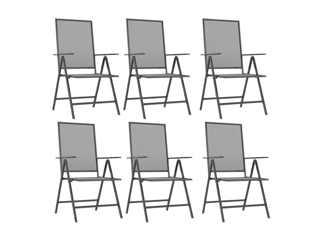 7-piece anthracite steel garden dining set VWKG84754