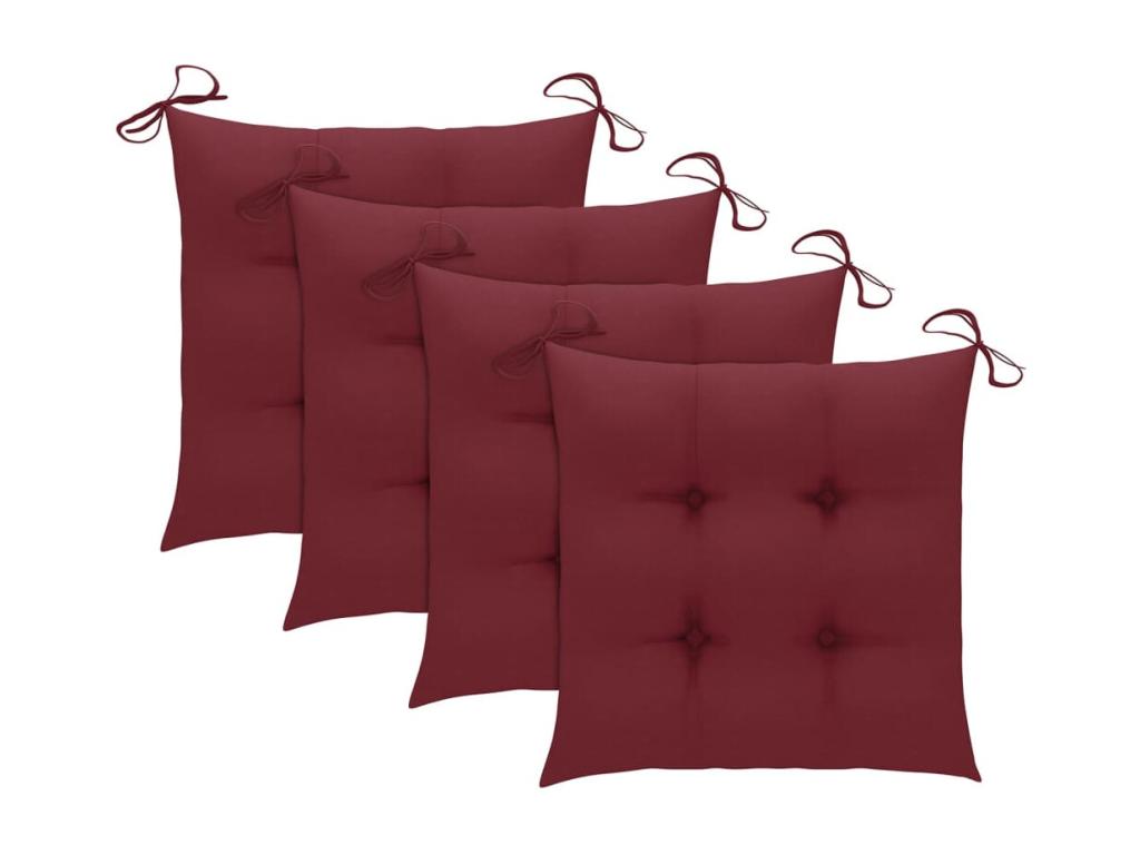 Ventoriq 4-Piece Outdoor Dining Chairs with Cushions, Solid Wood, UHSB31074