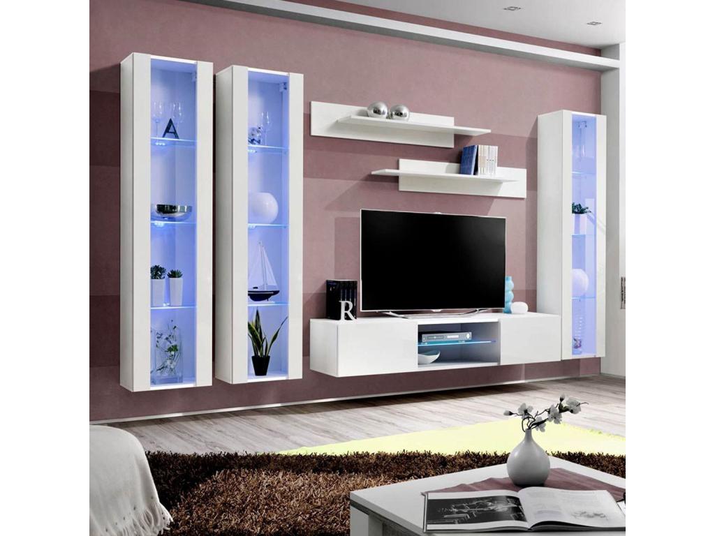 Fly XLIII 310cm White Wall-Mounted TV Unit YPBV04175