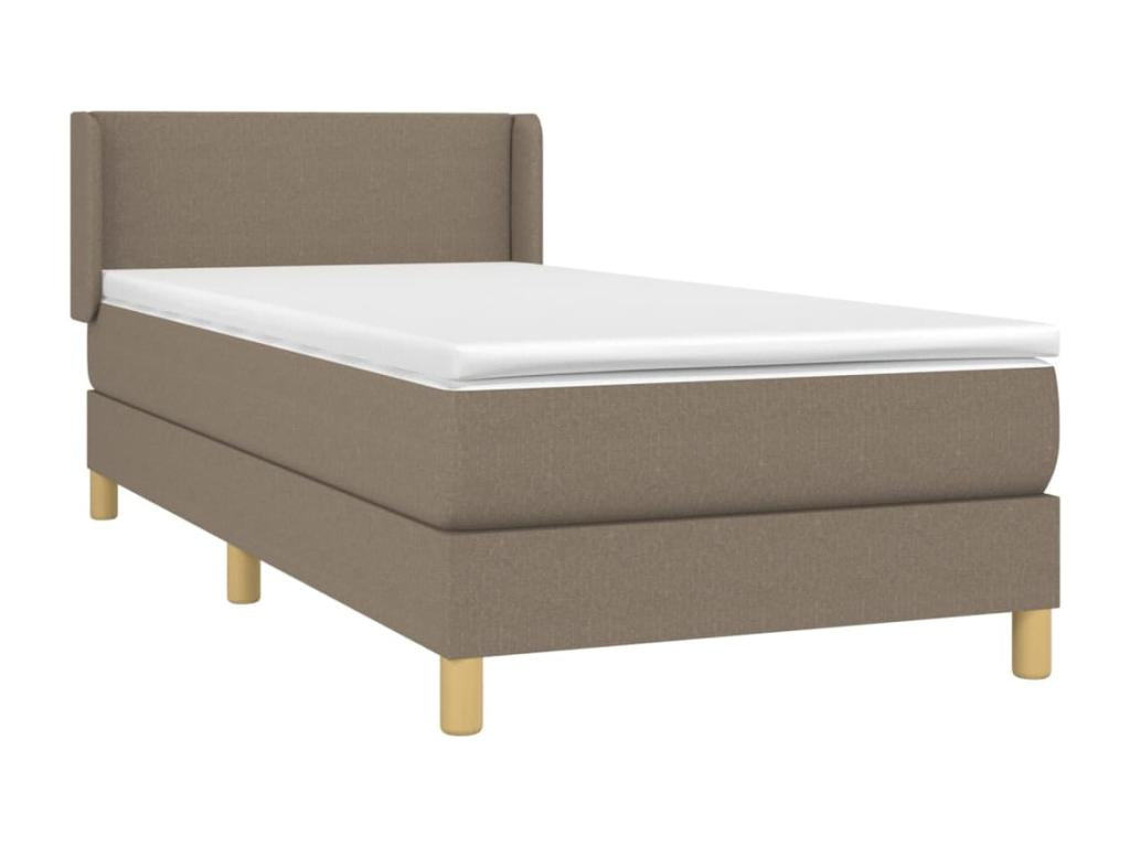 Upholstered bed base with Lumenao mattress 80x200 cm Fabric RPI74395