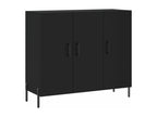 Black sideboard 90x34x80 cm engineered wood FTAL57784
