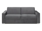4-seater express convertible sofa in anthracite velvet - Lumenao wide sleeping area 160 cm - 14 cm Lumenao memory foam mattress KQEJ95824