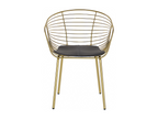Set of 2 HOBACK Gold Metal Dining Chairs UIZC24501