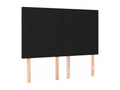 4-piece headboard set, black, 72x5x78/88 cm, fabric, SUJT37146