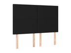 4-piece headboard set, black, 72x5x78/88 cm, fabric, SUJT37146