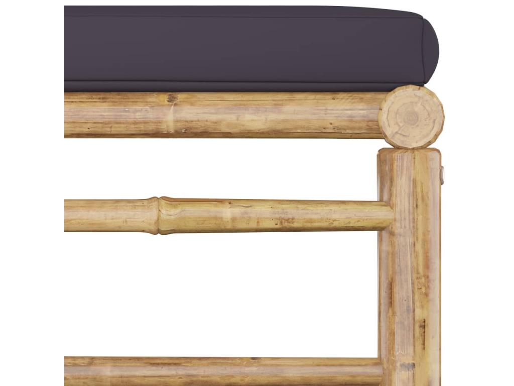 Lumenao VPPU97763 6-piece garden furniture set with dark grey cushions