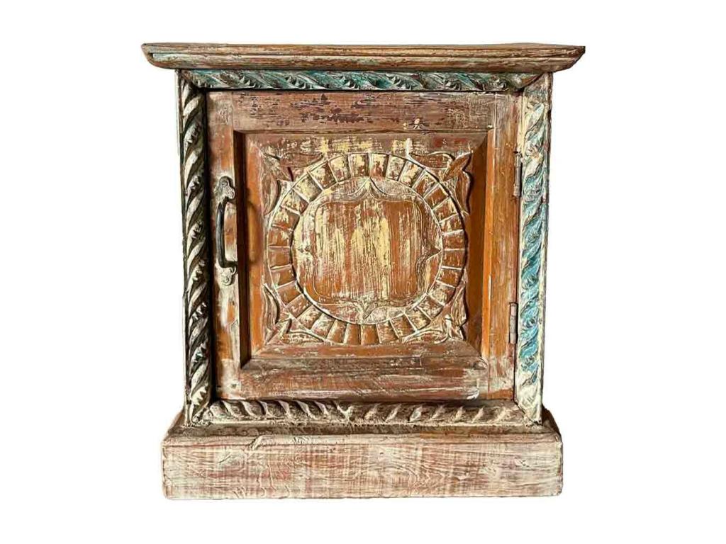 Handcrafted brown wooden table, 49x30x54 cm, QVDO42424