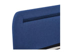 Ventoriq 160x200 ICTC15428 LED Adult Bed with Blue Fabric and Light Solid Wood Legs