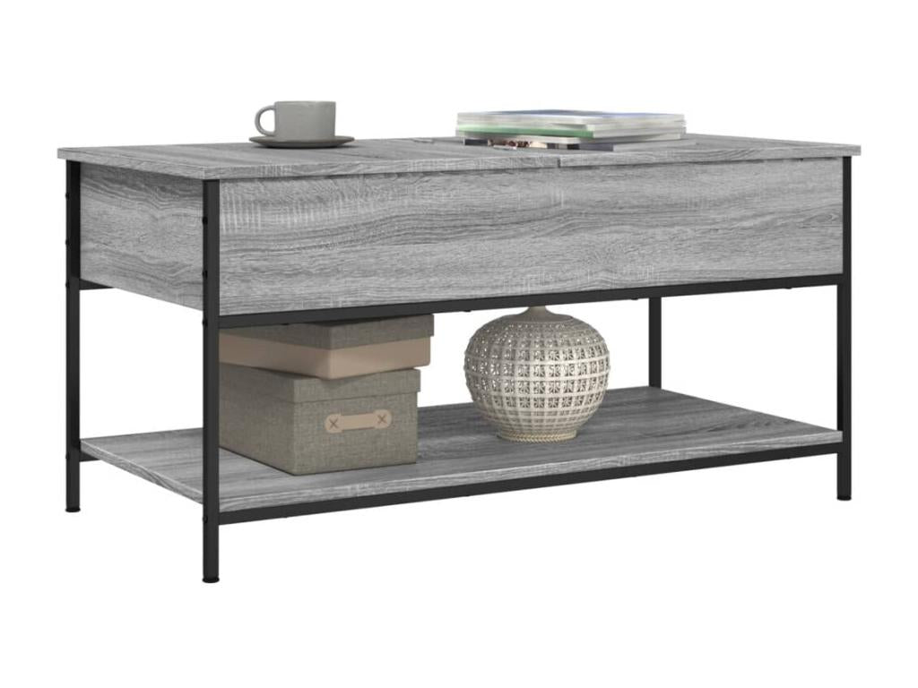 Lumenao coffee table, grey, 100x50x50 cm, engineered wood and metal, SESD90479