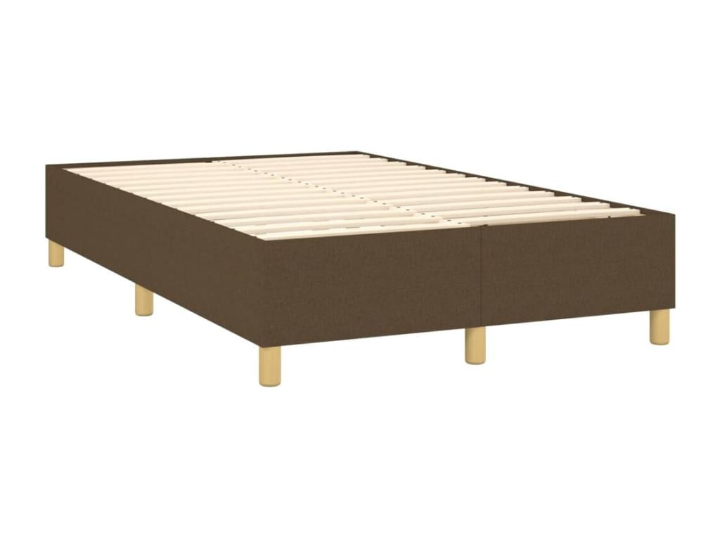 Upholstered bed base with mattress, dark brown, 120x200 cm, SAVJ64197