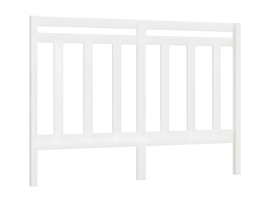 White Headboard 141x4x100 cm Solid Pine Wood TKTF56447