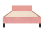 Bed frame with headboard, pink, 80x200 cm, velvet, IURC98126