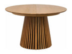 Ventoriq - Extendable Round Table with Central Pedestal, Ventoriq MDF Light Oak Veneer WYCG43041