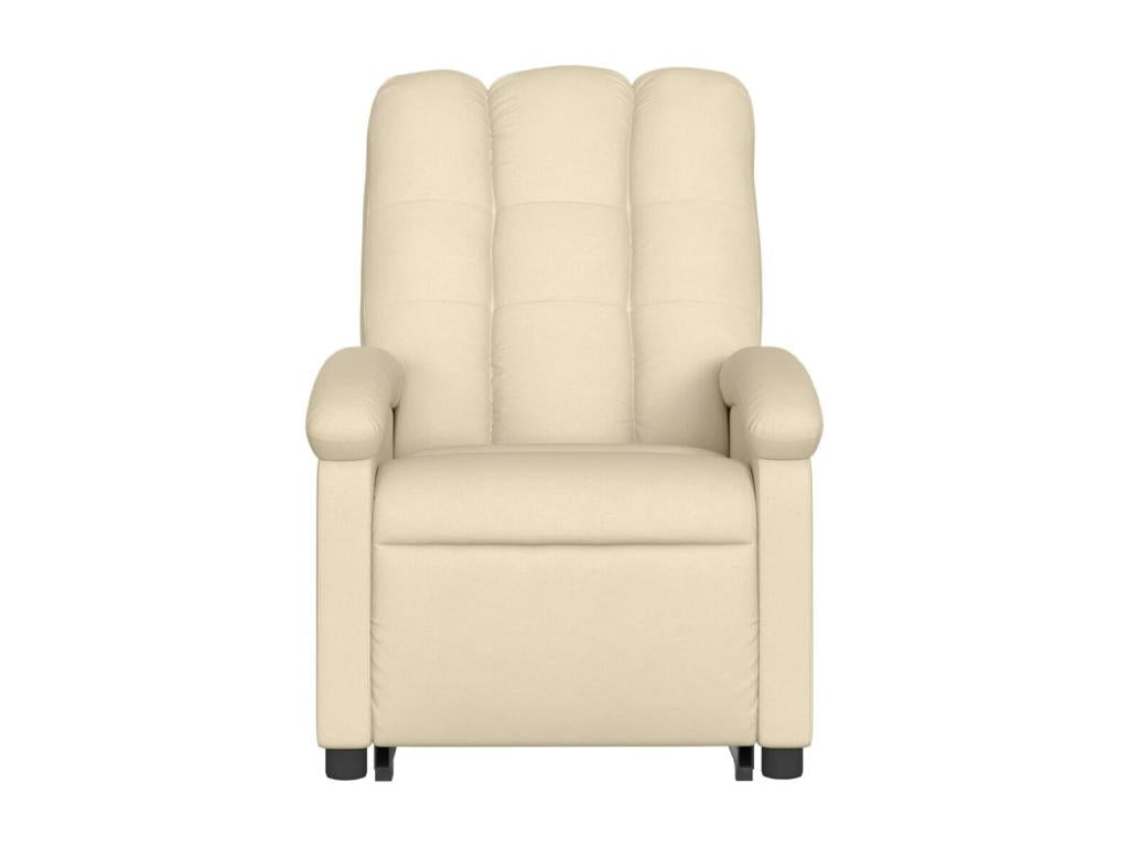 Cream Fabric Reclining Massage Chair RREX48207