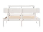 White bed frame without mattress, 160x200 cm, solid pine wood, EJGA33600