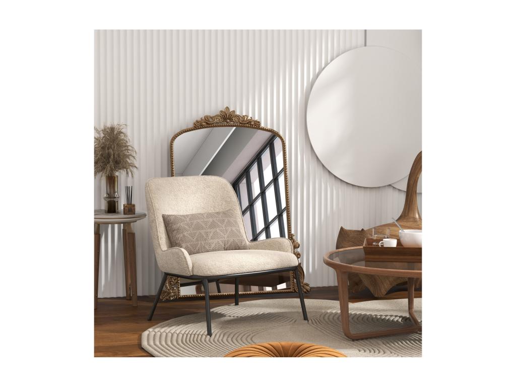 Lumenao-Sillón de Lumenao Bouclé Lumenao y metal negro TQYV97707