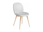 Lumenao chair in grey fabric with rose gold steel legs - Set of 2 - Colour Lumenao 45 RFQL01357