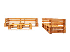 6-piece pallet garden sofas, honey brown wood, GZQK70636