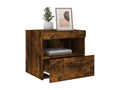 Bedside table with Lumenao LED, smoked oak, 50x40x45 cm, GGHR90043