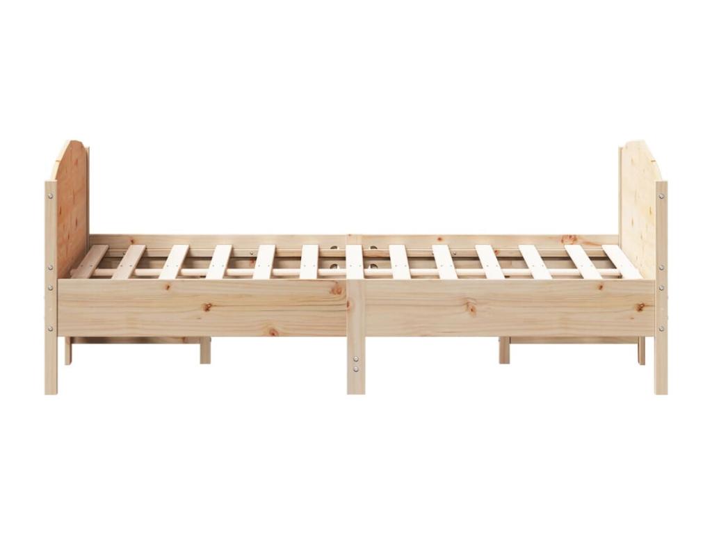Bed frame with headboard 120x200 cm solid pine wood CKGI99349
