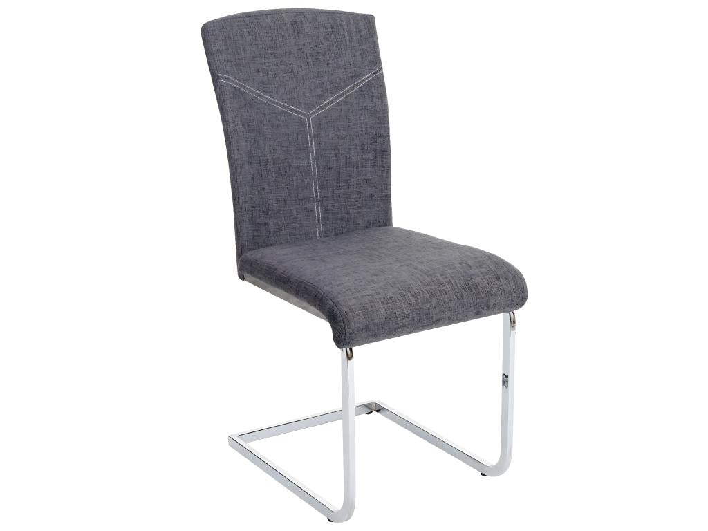 Ventoriq-F36 dining chair, set of 2, grey fabric, FPPT71996