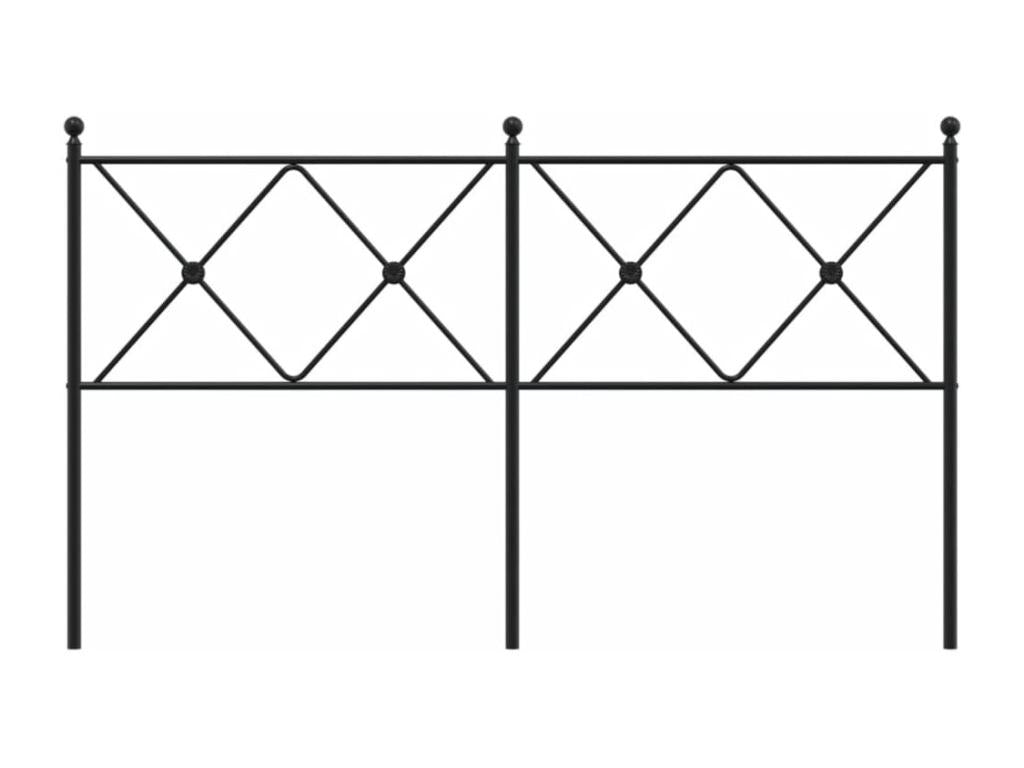 Black metal headboard 160 cm YBFU83447