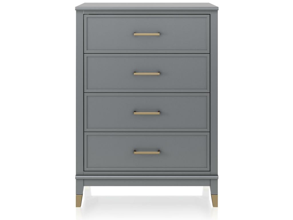 KBCM42243 Graphite Grey MDF 4-Drawer Chest