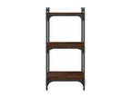3-tier bookcase, brown oak, 40x30x86 cm, engineered wood, MQOO49295