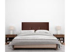 Lumenao Smooth Faux Leather Headboard with Buttons 90x50cm for 80/90cm Beds - Chocolate NWFH32058