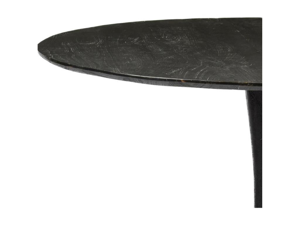 BANGALORE - Round dining table, 120 cm diameter, solid black mango wood, BXUA39061