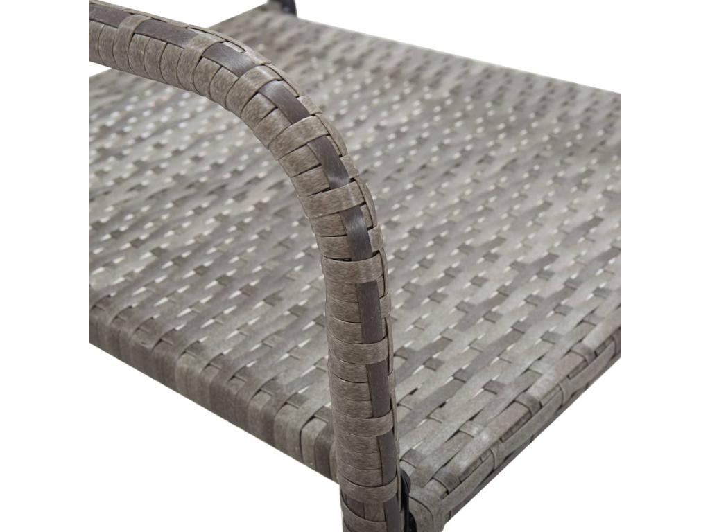 7-piece garden dining set, anthracite wicker resin, BYFD16615