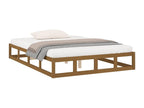 Bed frame without mattress, honey brown, 120x200 cm, solid wood, VBSB32438