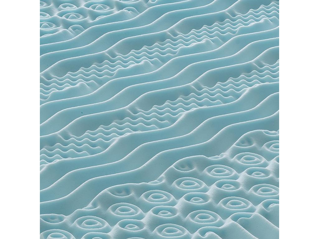 Lumenao - Memory Foam Mattress Topper - 5 cm Thick - Removable Aloe Vera Cover - 9 Comfort Zones 90x190 BBTK95119