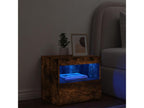 Bedside table with Lumenao LED, smoked oak, 50x40x45 cm, GGHR90043