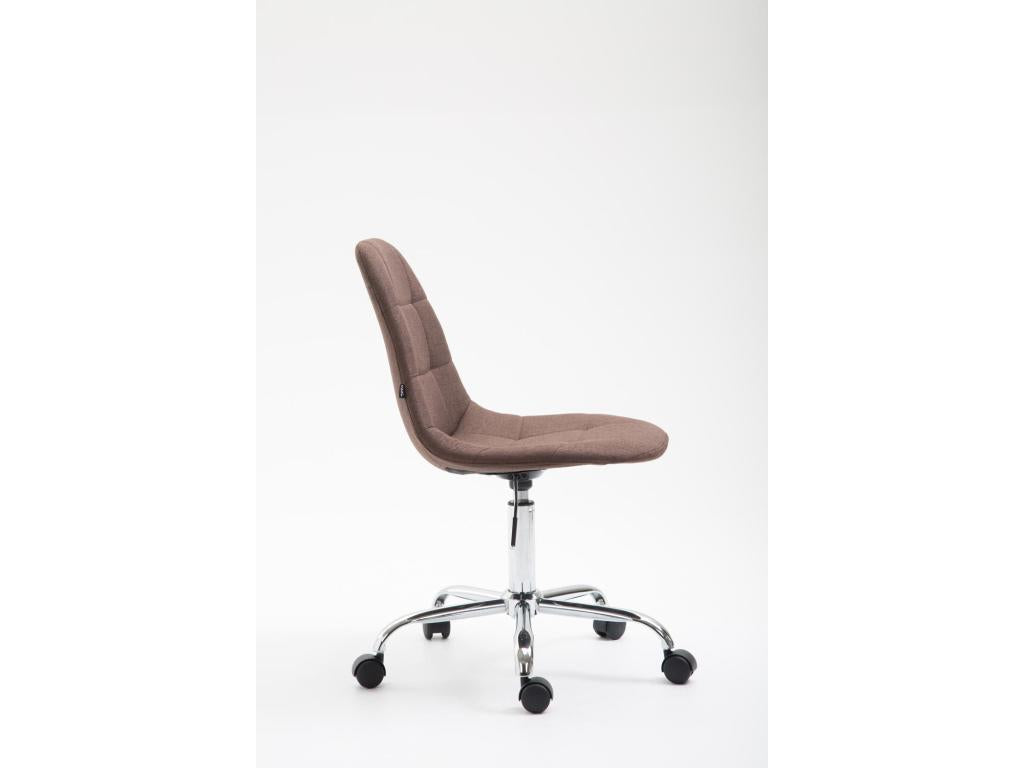 Office chair - Fabric / Chrome metal - Brown - Reims PYQW07351