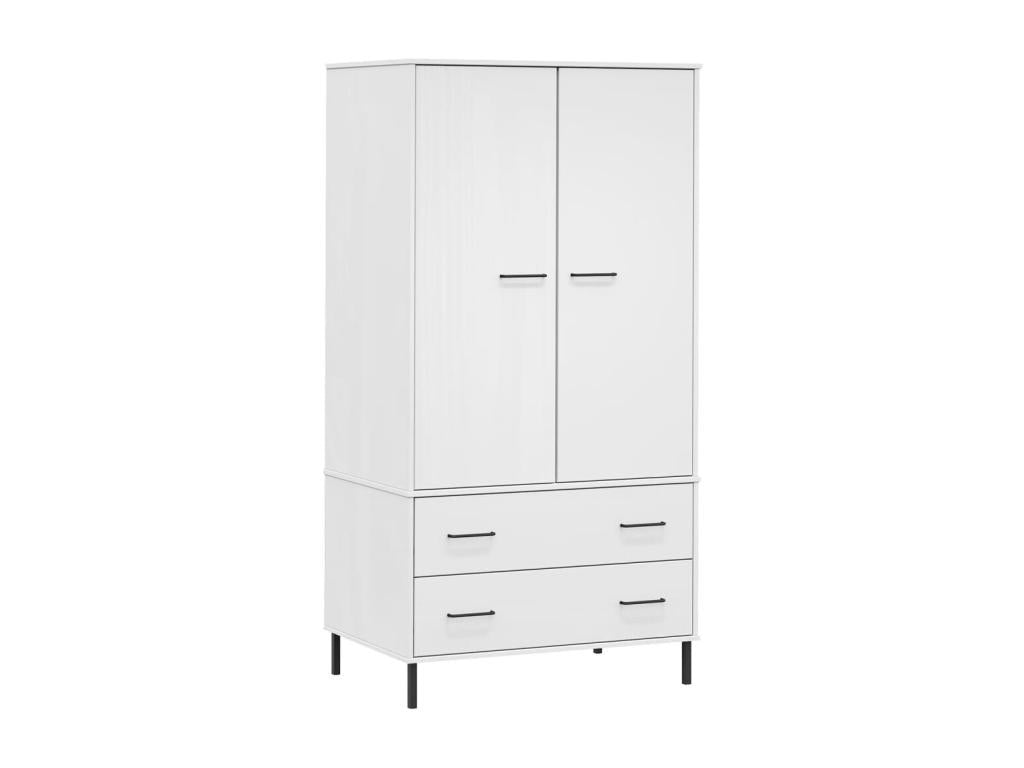 Wardrobe with metal legs, white, 90x55x172.5 cm, wood, Ventoriq IWTV25431