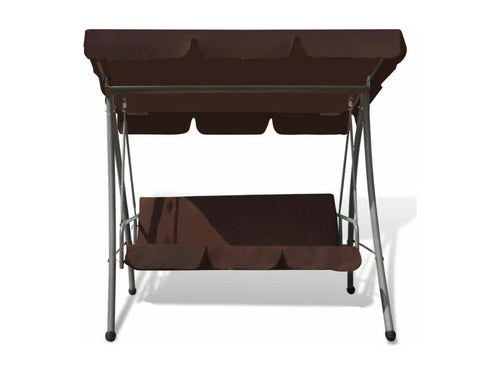 Outdoor swing chair with canopy, coffee color, 2 UCVK47810