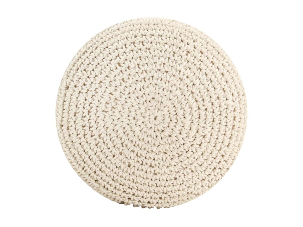 Handmade macrame pouf 45x30 cm Cotton CACC81371