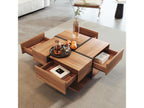 Coffee table - 4 drawers - particleboard - natural color BCLE25515