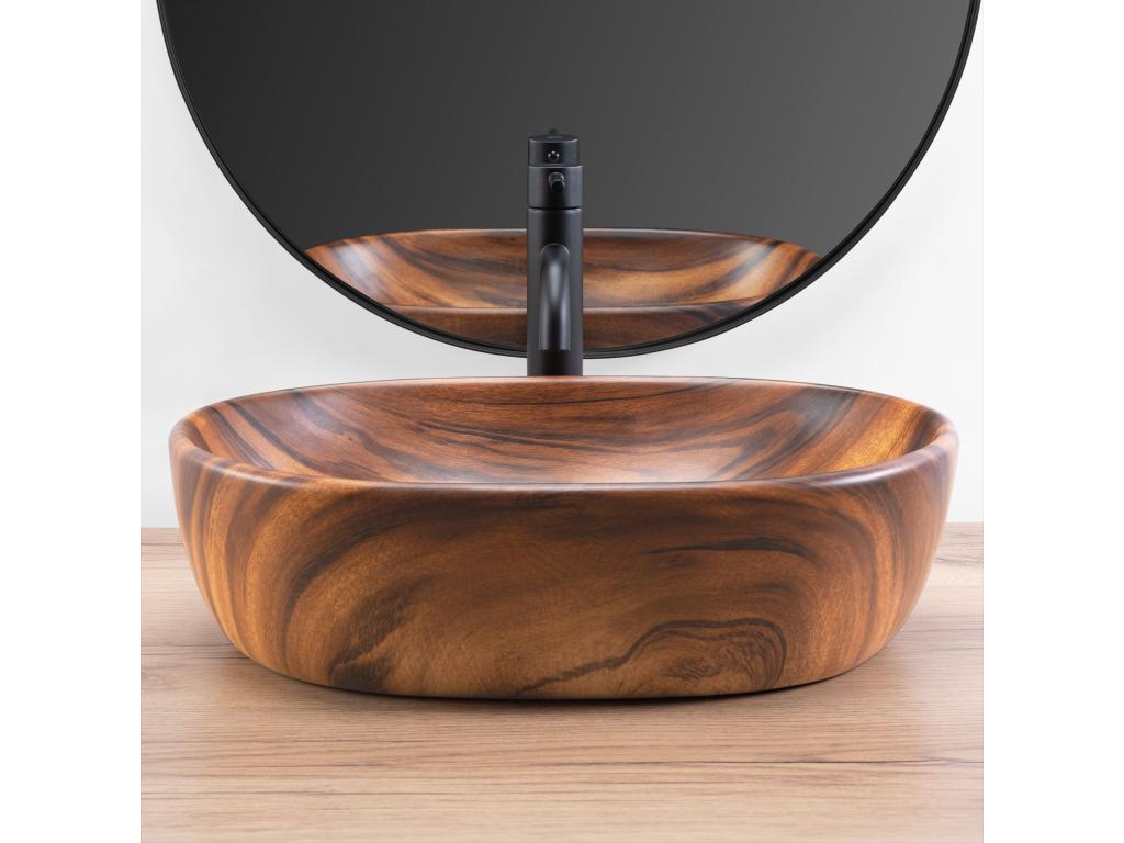 Lumenao Brown Countertop Washbasin HYZS31617