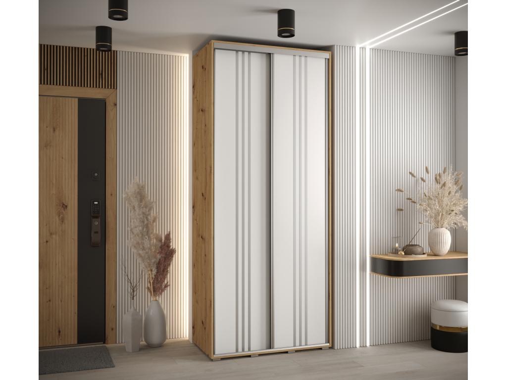 Ventoriq 6 Sliding Door Wardrobe 235.2/110/45 2 Doors Ventoriq/White/Silver SGPD80014