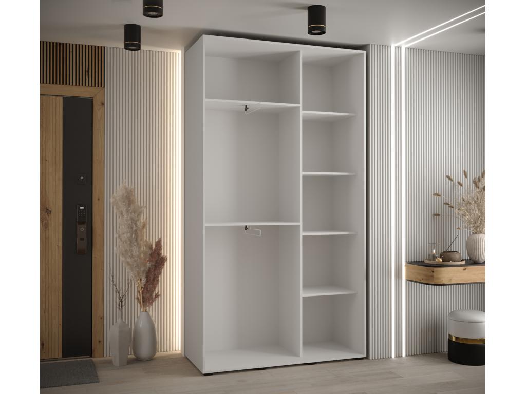 Lumenao 1 Sliding Door Wardrobe 235.2/140/45 2 Doors White/Lumenao/Black PLTF75154