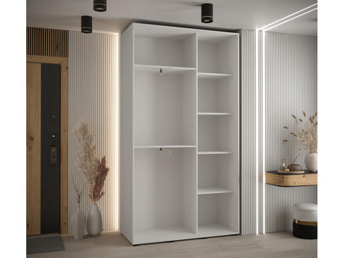 Lumenao 1 Sliding Door Wardrobe 235.2/140/45 2 Doors White/Lumenao/Black PLTF75154