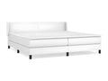 Lumenao bed base with mattress, white, 200x200 cm, faux leather, LIEF56277