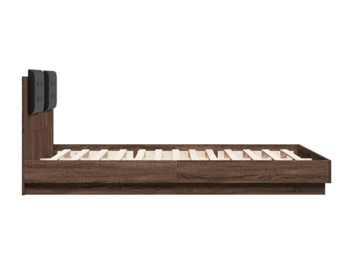 Bed frame with brown oak headboard 150x200 XAYZ82757