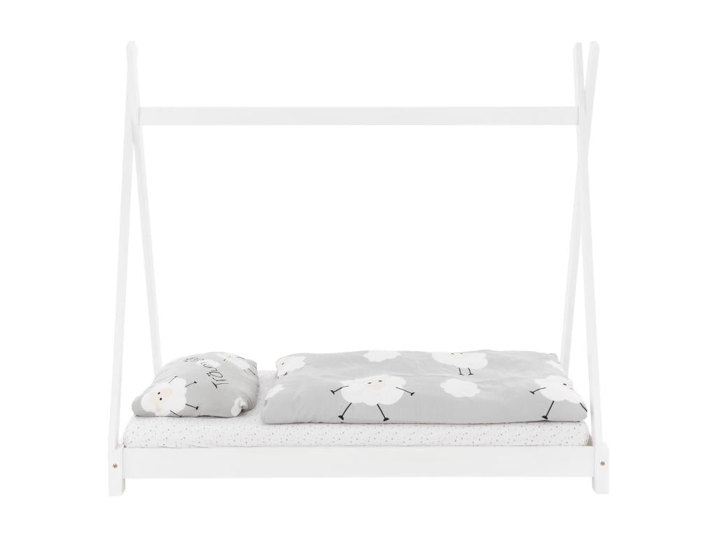 Children's Bed Mattress House Bed Wooden Bed White 80x160 cm PWDH84316