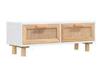 Coffee table, white, 80x40x30 cm, engineered wood and solid pine, TVKT06455