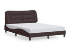 Dark brown bed frame without mattress, 120x200 cm, fabric GJVH12823