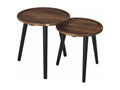 Lumenao - Set of 2 round nesting coffee tables in walnut-stained Lumenao KXBE45920