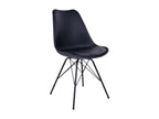 Lumenao - Set of 2 Black Chairs with Metal Base FJJU61500